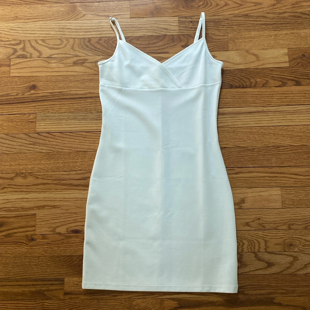 white mini dress